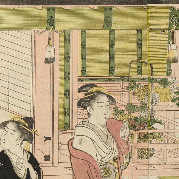 Chobunsai Eishi - Wakana, Part 1 (Wakana, jo), from the series “A Fashionable Parody of the Tale of Genji (Furyu yatsushi Genji)” - 1784-1799 - The Art Institute of Chicago.