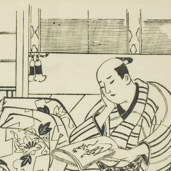 Okumura Masanobu - The Suetsumuhana Chapter from “The Tale of Genji” (Genji Suetsumuhana), from a series of Genji parodies - 1705-1715 - The Art Institute of Chicago.