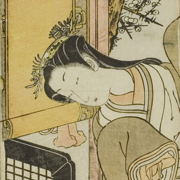 Isoda Koryusai - Parody of the Third Princess and Her Pet Cat - 1767-1777 - The Art Institute of Chicago