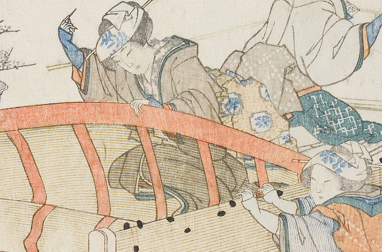 Katsushika Hokusai - Making Bamboo Blinds (Detail) - 1816-1833. The Art Institute of Chicago.